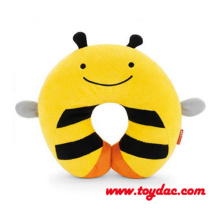 Travesseiro de pescoço de abelha animal macio